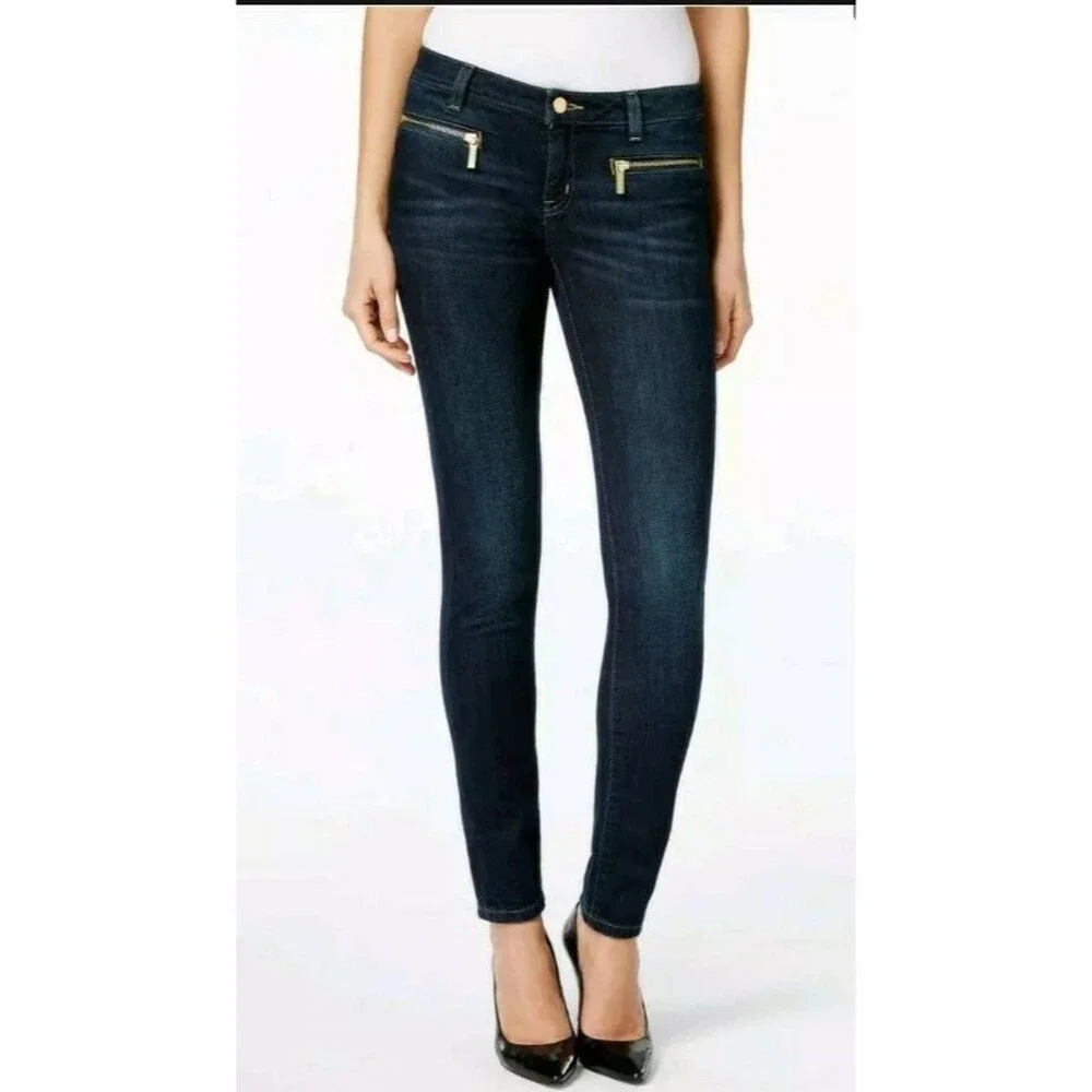 MICHAEL KORS Zipper Pocket Low-Rise Skinny Jeans Women's Size 2